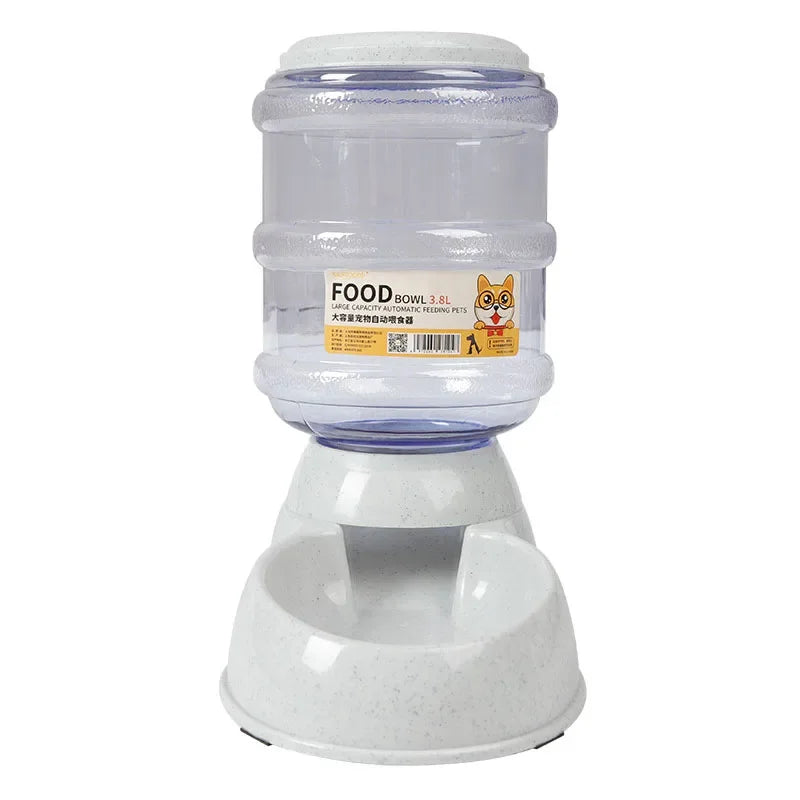 Automatic Dog & Cat Feeder with Water Bottle – 2-in-1 Pet Feeding & Drinking Station