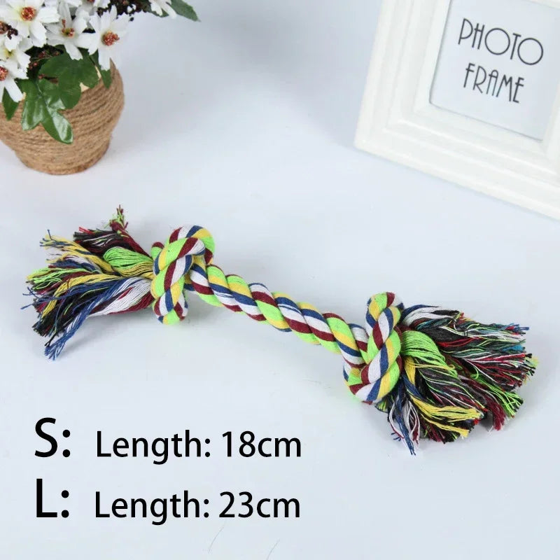 Dog Rope Chew Toy – Bite-Resistant Cotton Knot for Small Dogs & Puppies, Teeth Cleaning & Stress Relief