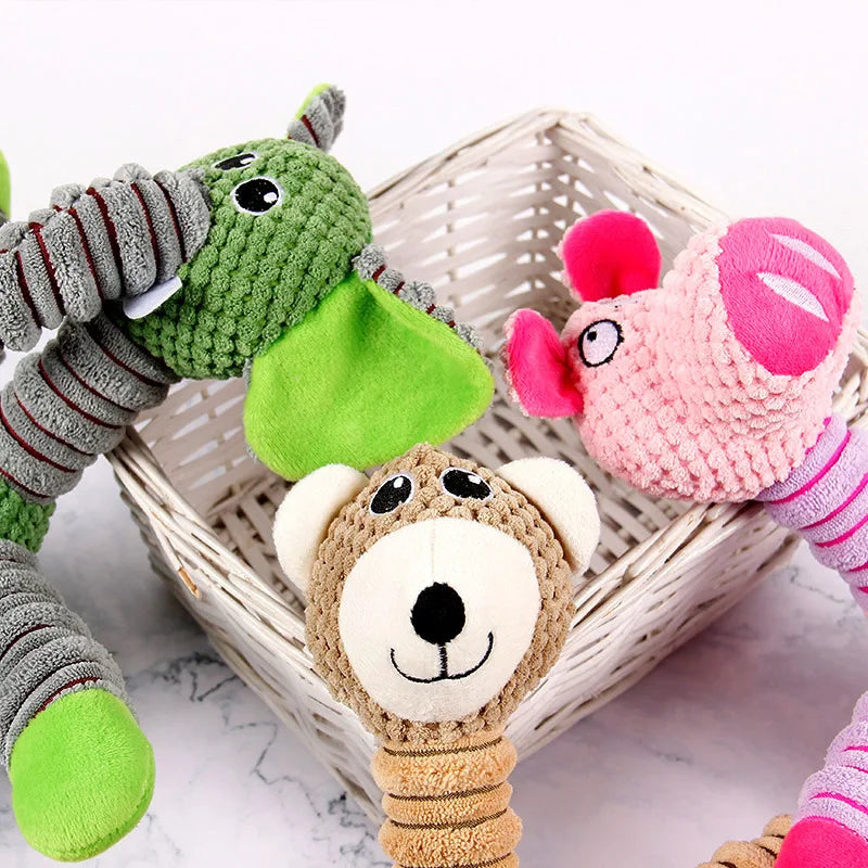 Indestructible Squeaky Plush Dog Toy – Durable Animal-Shaped Chew Toy for Large Dogs