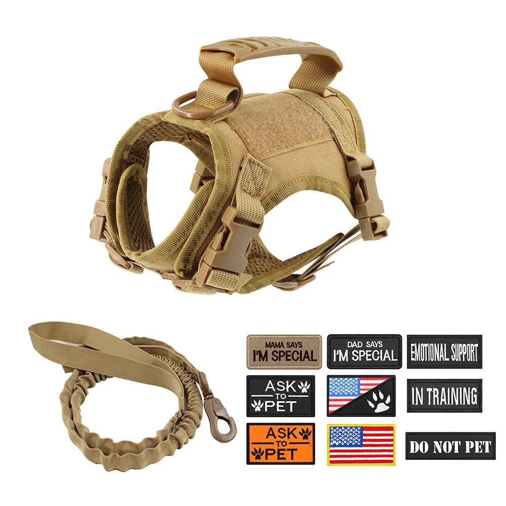Tactical Cat & Puppy Harness with Leash – Adjustable, Durable, and Built for Adventure