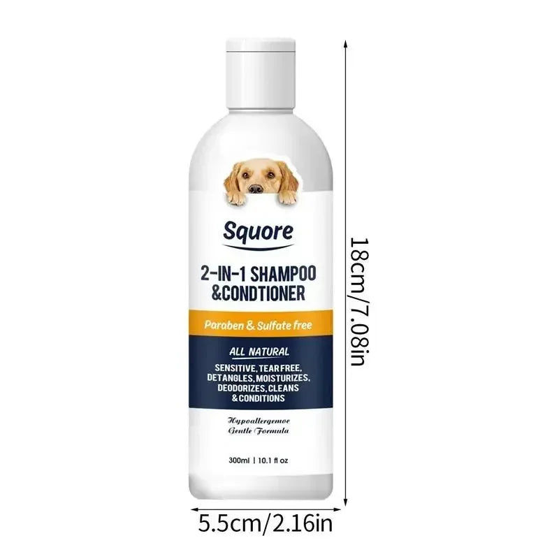 Puppy Shampoo & Conditioner 2-in-1 – Natural Moisturizing Dog Shampoo for Sensitive Skin, pH Balanced