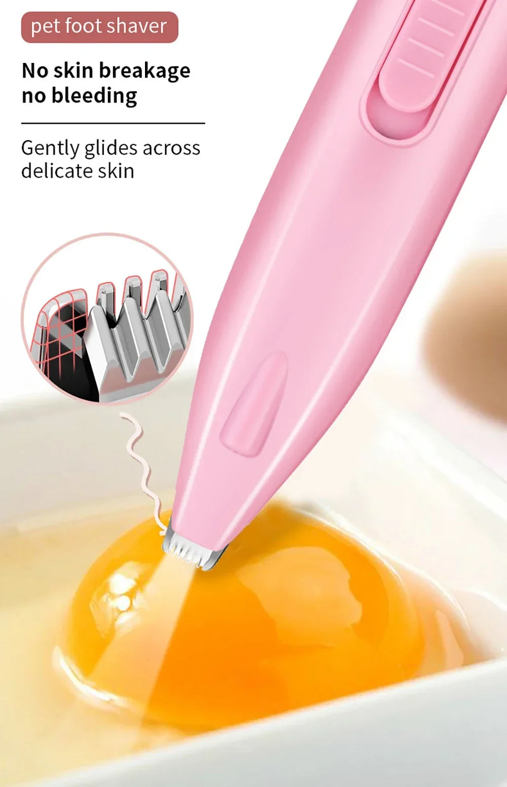Dog Hair Trimmer – Professional Electric Pet Grooming Clipper for Dogs & Cats, Foot, Ear, Butt, and Paw Hair Cutter