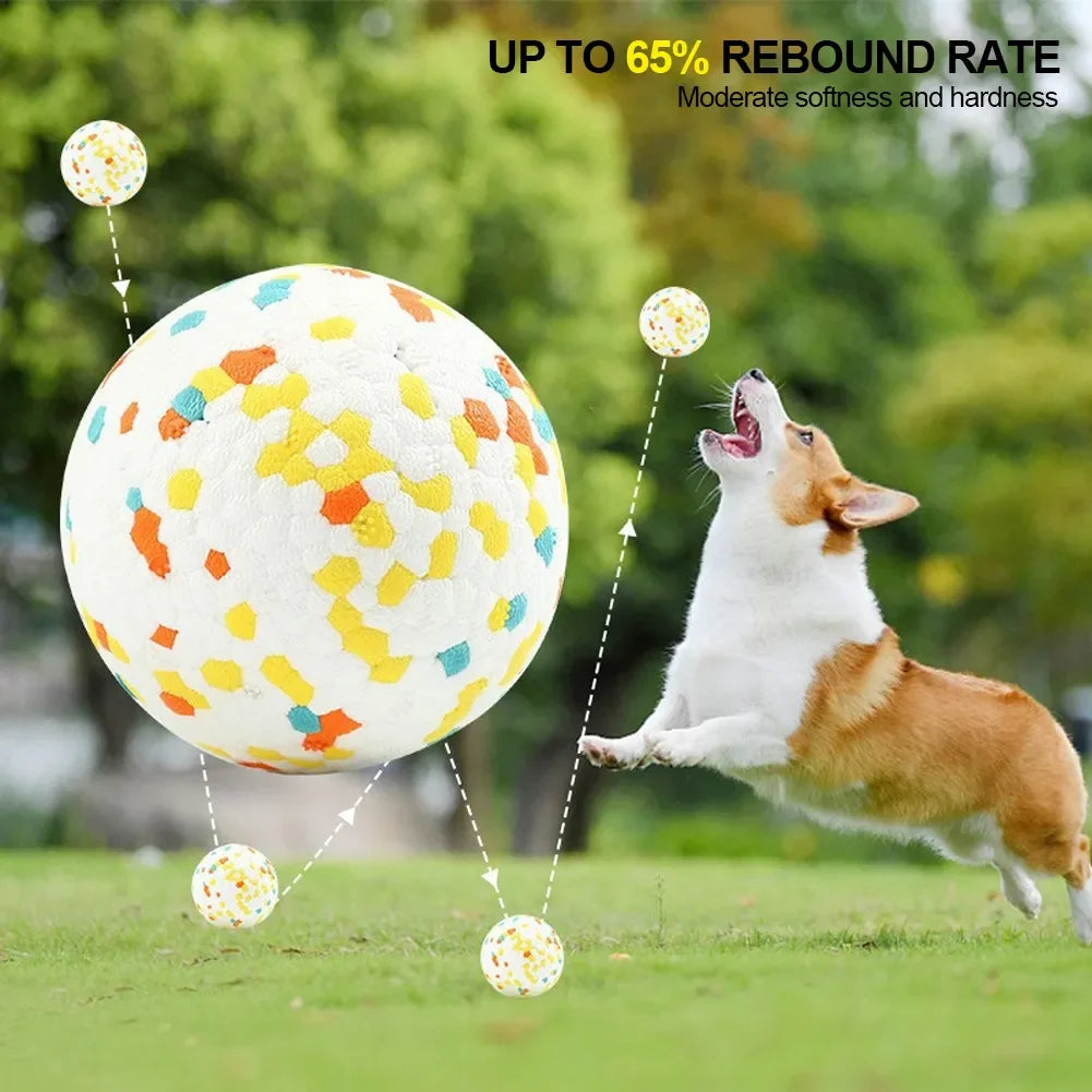 EPTU Rubber Dog Ball – High Elastic Bite-Resistant Chew & Fetch Toy, Interactive Flying Ball for Dogs
