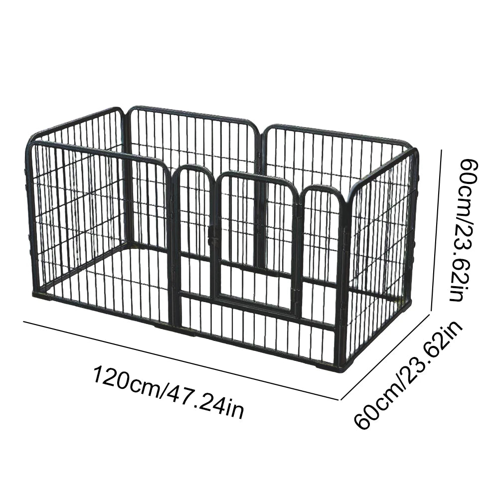 6-Panel Foldable Dog Playpen – Heavy-Duty Pet Exercise Fence for Dogs, Puppies, Cats & Rabbits