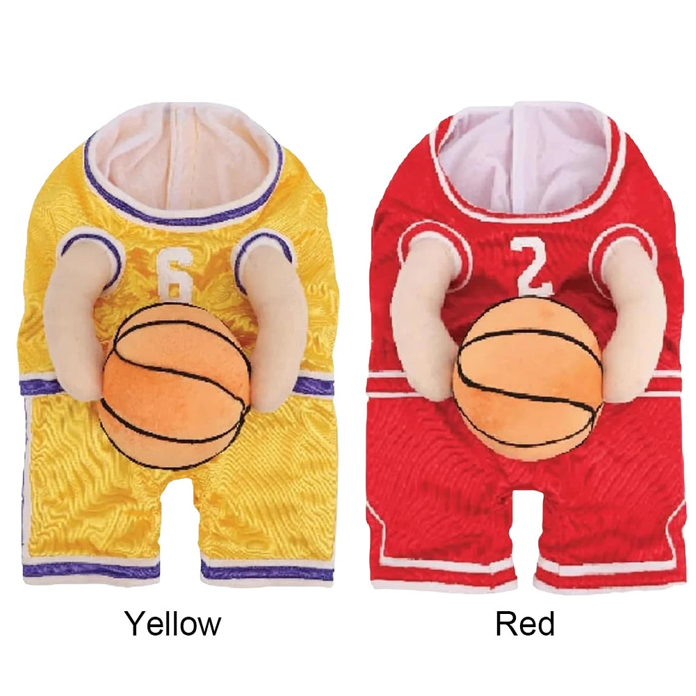 Dog Basketball Player Costume – Funny Sports Outfit with Ball for Halloween & Christmas