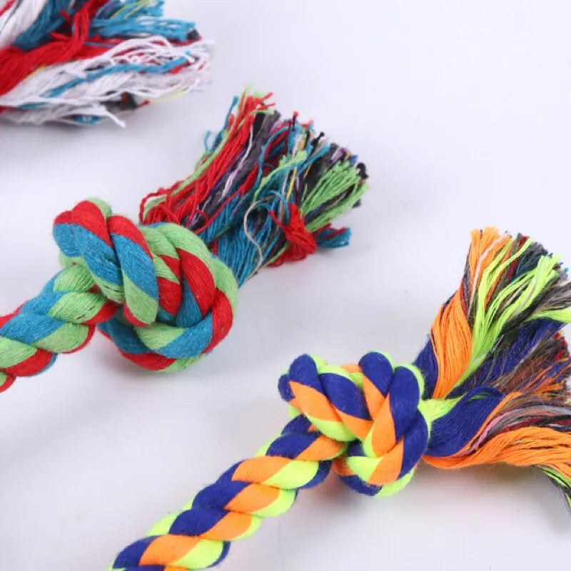 Dog Chew Toy – Bite-Resistant Cotton Rope Knot for Small Dogs and Puppies