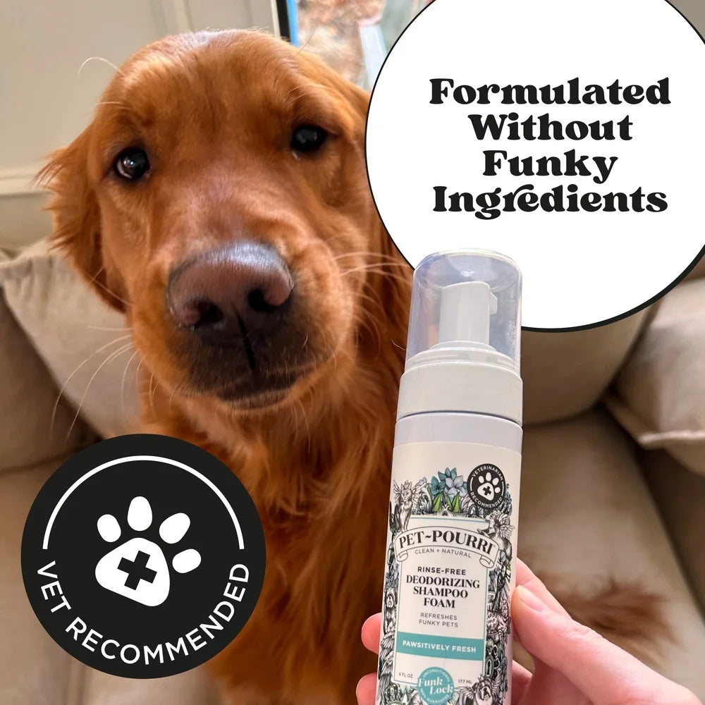 Waterless Pet Shampoo Foam – No-Rinse Grooming Cleanser with Fresh Scent, Deodorizing Paw & Coat Cleaner for Dogs & Cats