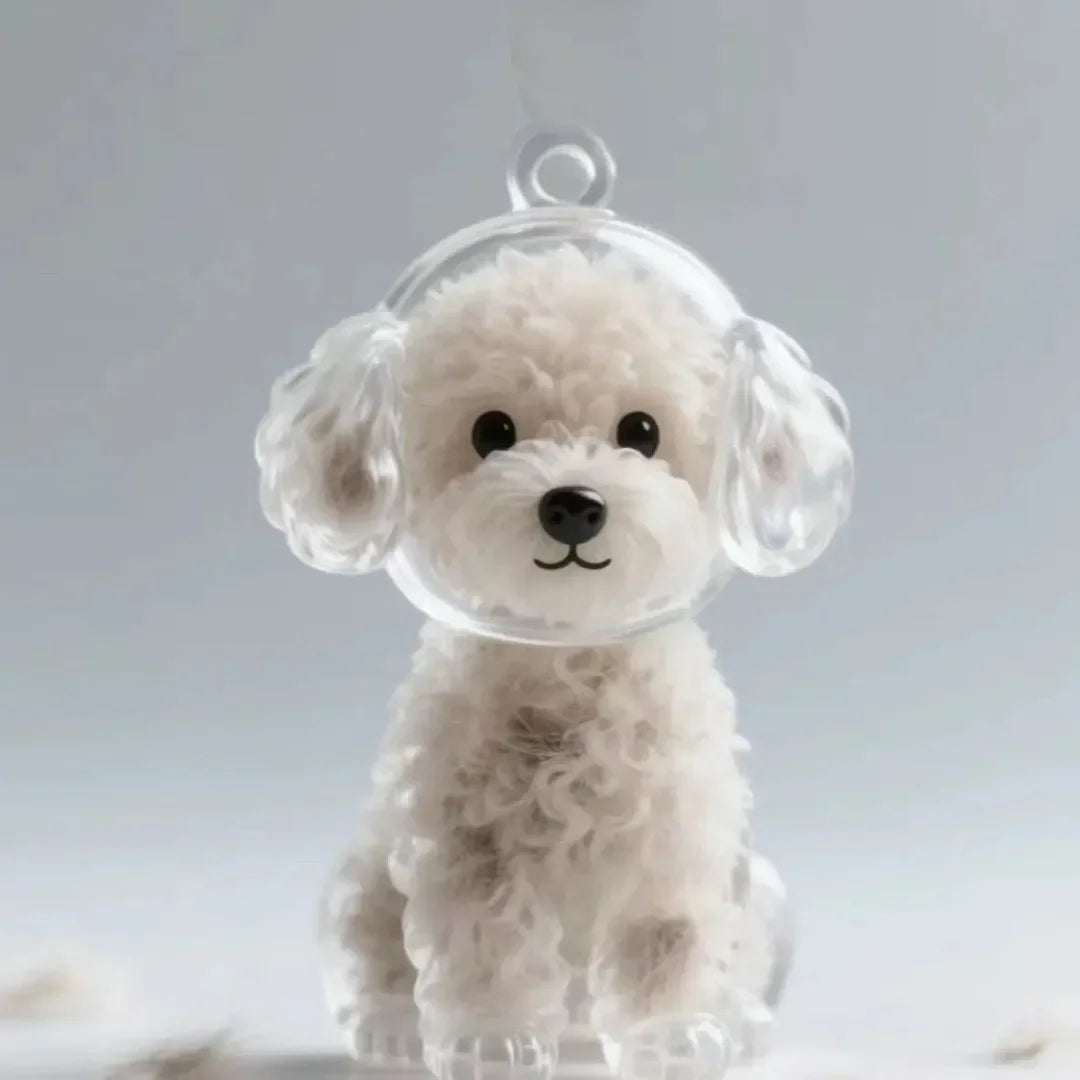 Dog Hair Storage Pendant Keychain – Cute Keepsake Souvenir for Pet Lovers, Bag Charm & Car Keychain Gift