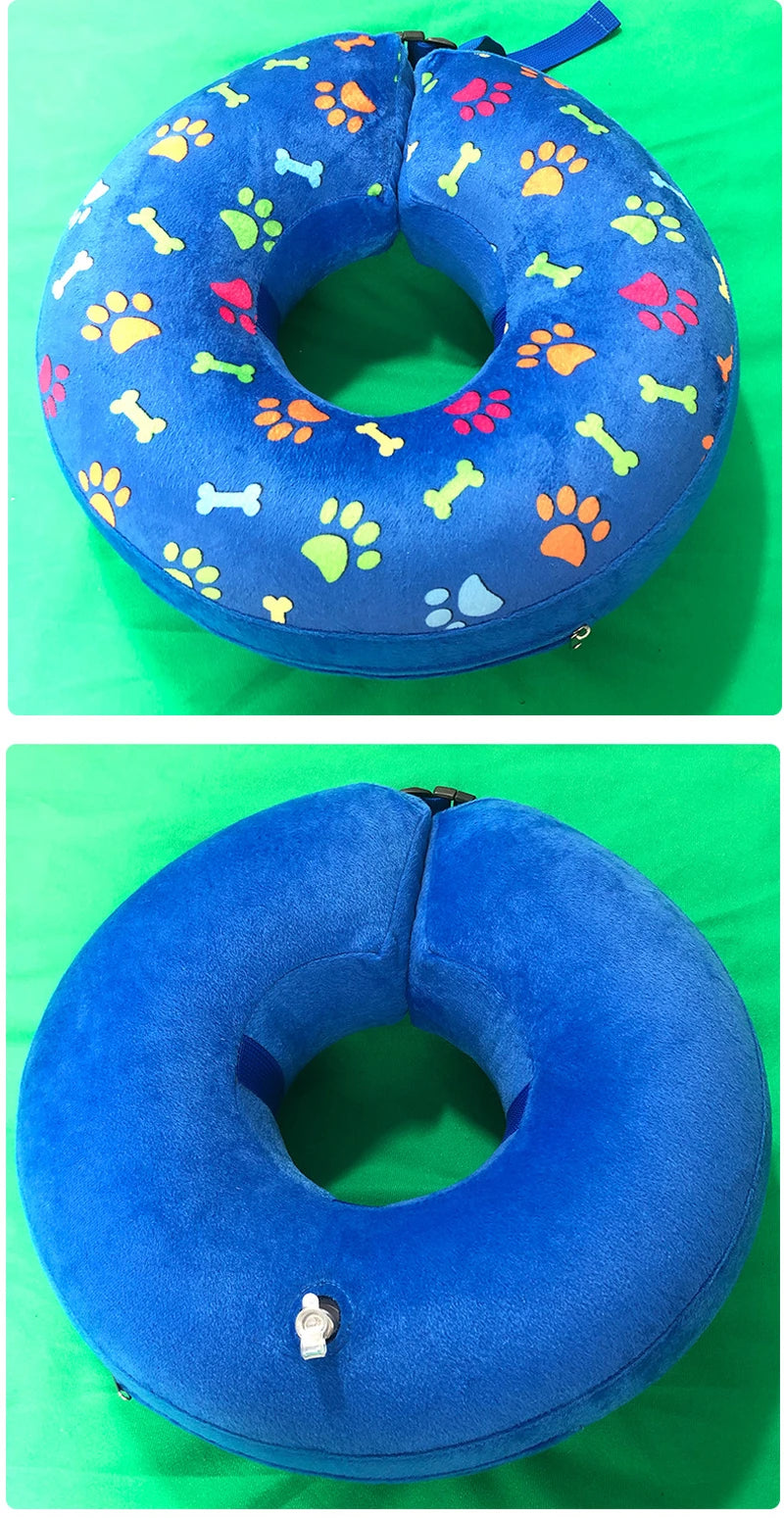 Inflatable Dog & Cat Recovery Collar – Soft Protective Anti-Bite Neck Ring (Elizabethan Style)
