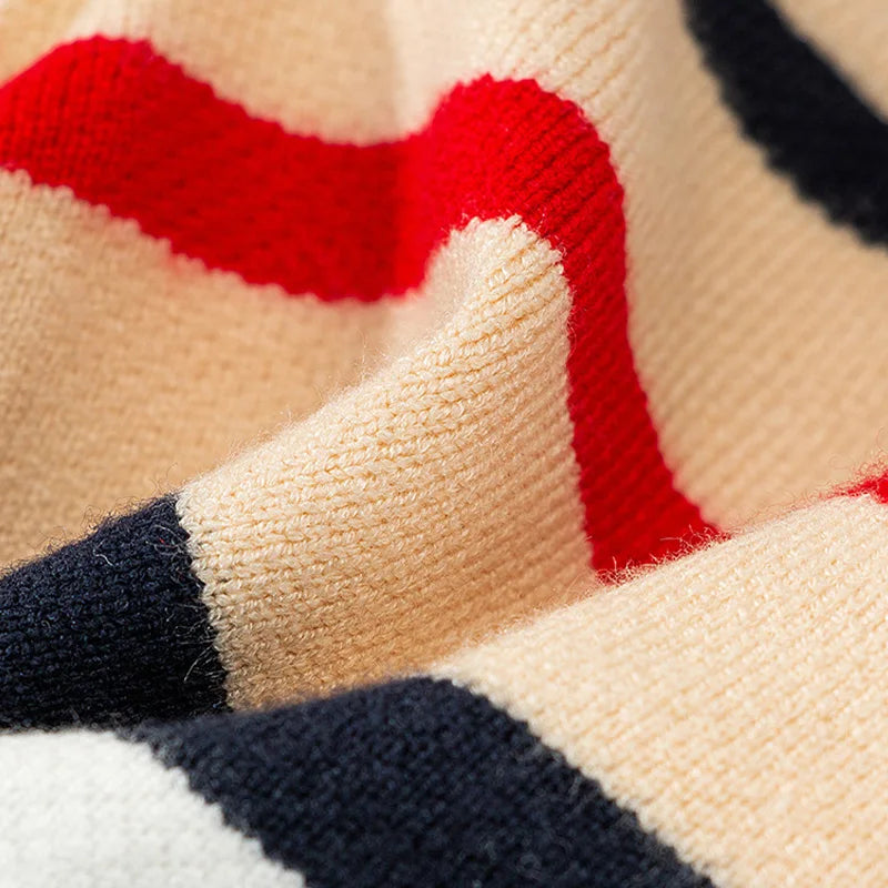 Luxury Striped Pet Cardigan Sweater – Warm Knit Outfit for Small Dogs & Cats (Chihuahua, Bichon Frise, Puppies & Kittens)
