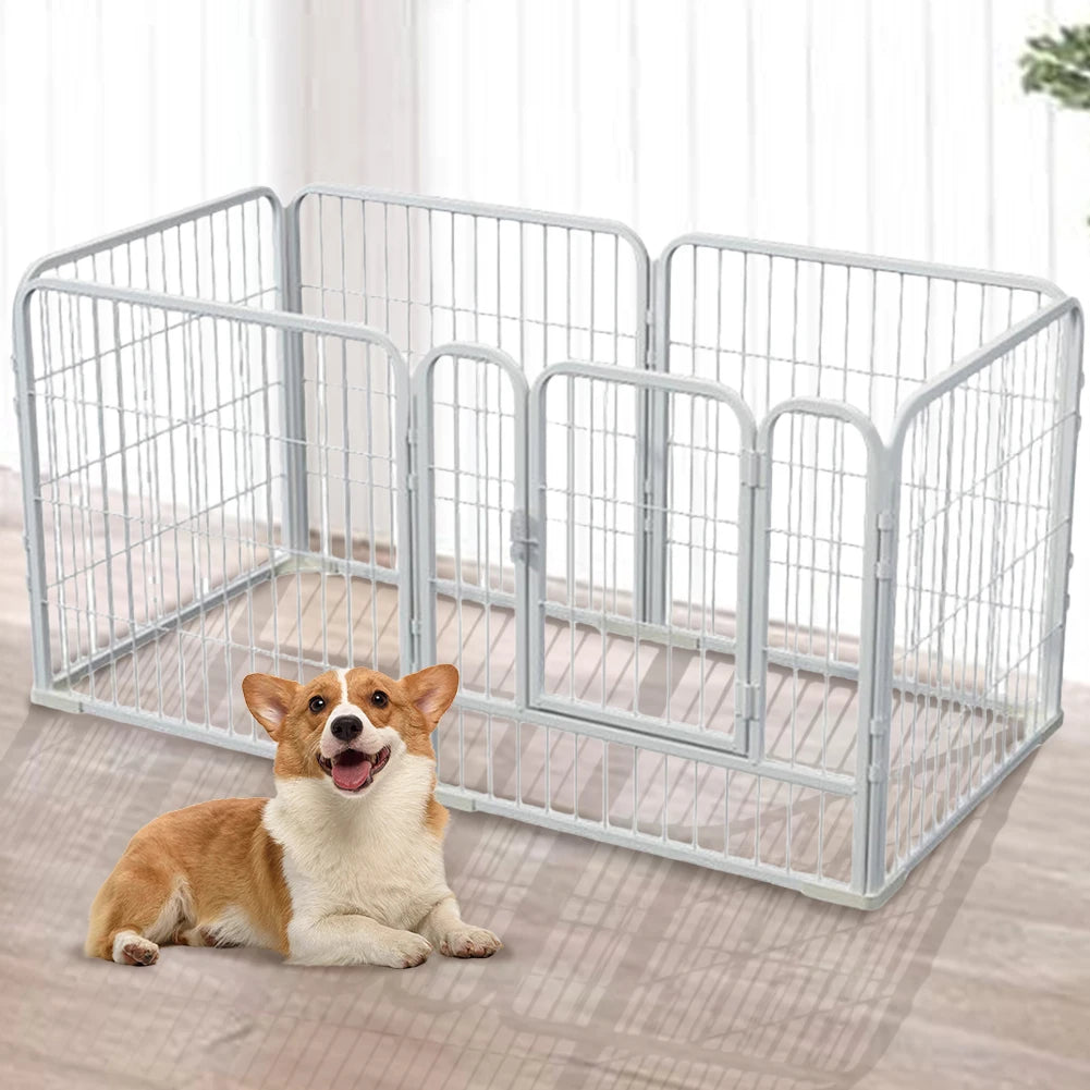 6-Panel Foldable Dog Playpen – Heavy-Duty Pet Exercise Fence for Dogs, Puppies, Cats & Rabbits