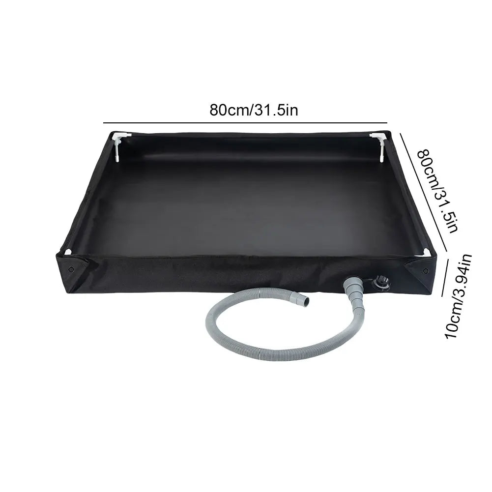 Portable Camping Shower Pan with Drain Hose – Outdoor Shower Base for RV, Tent, Beach & Pet Bath