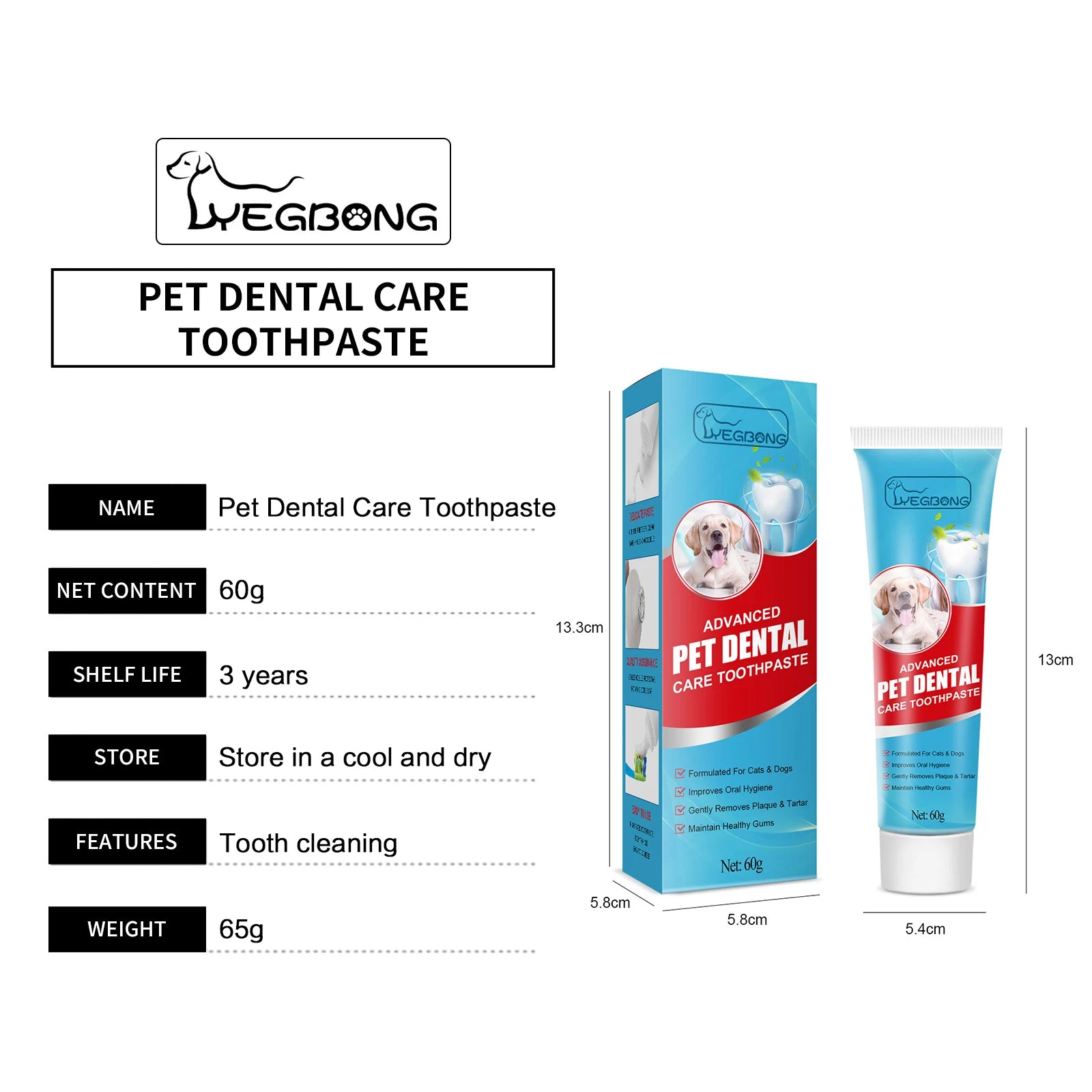 Pet Toothpaste for Dogs & Cats – Fresh Breath and Tartar Control