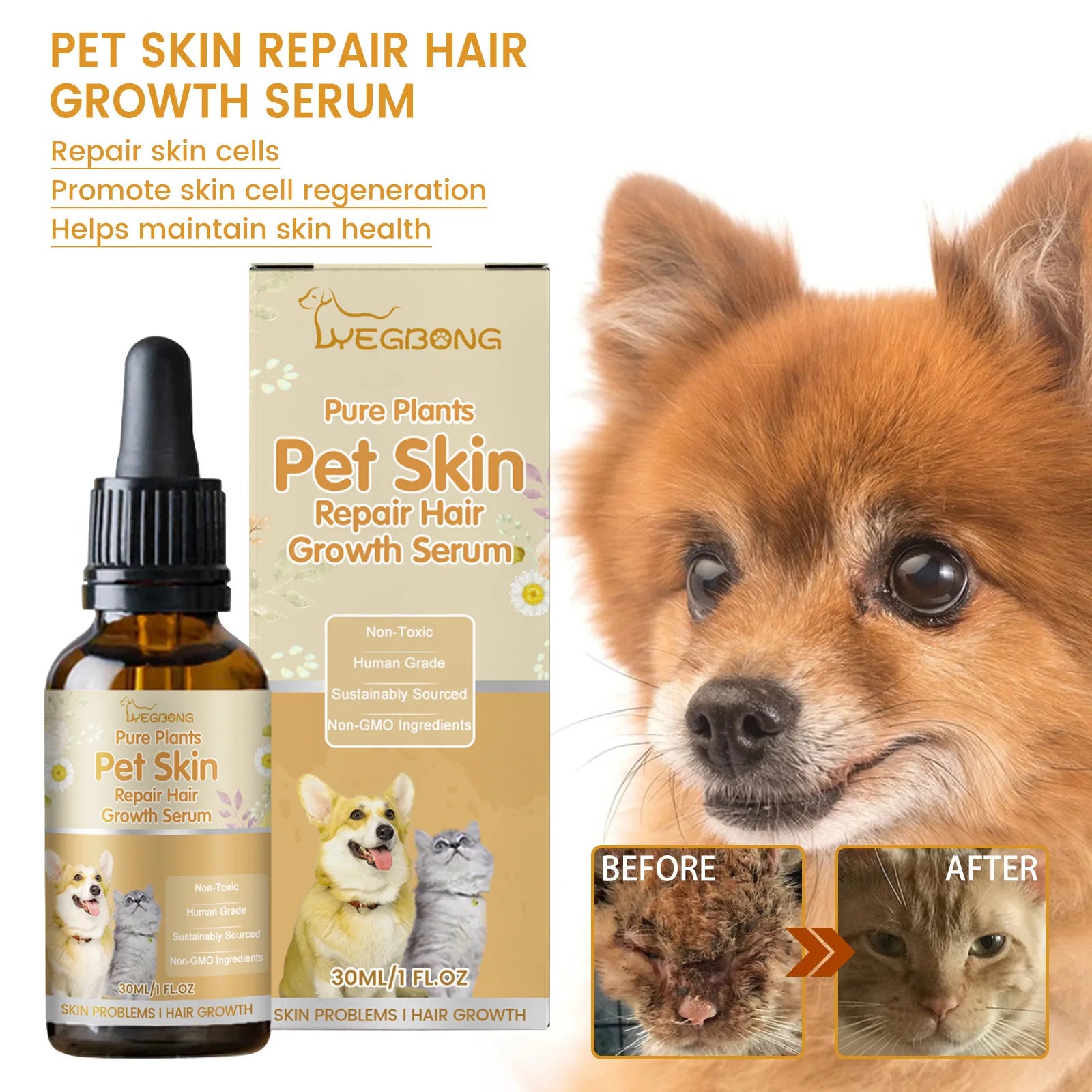 Pet Moss Essence Anti-Itch & Anti-Parasite Spray – Soothing Skin Care for Dogs & Cats | Flea, Tick & Mite Relief Formula