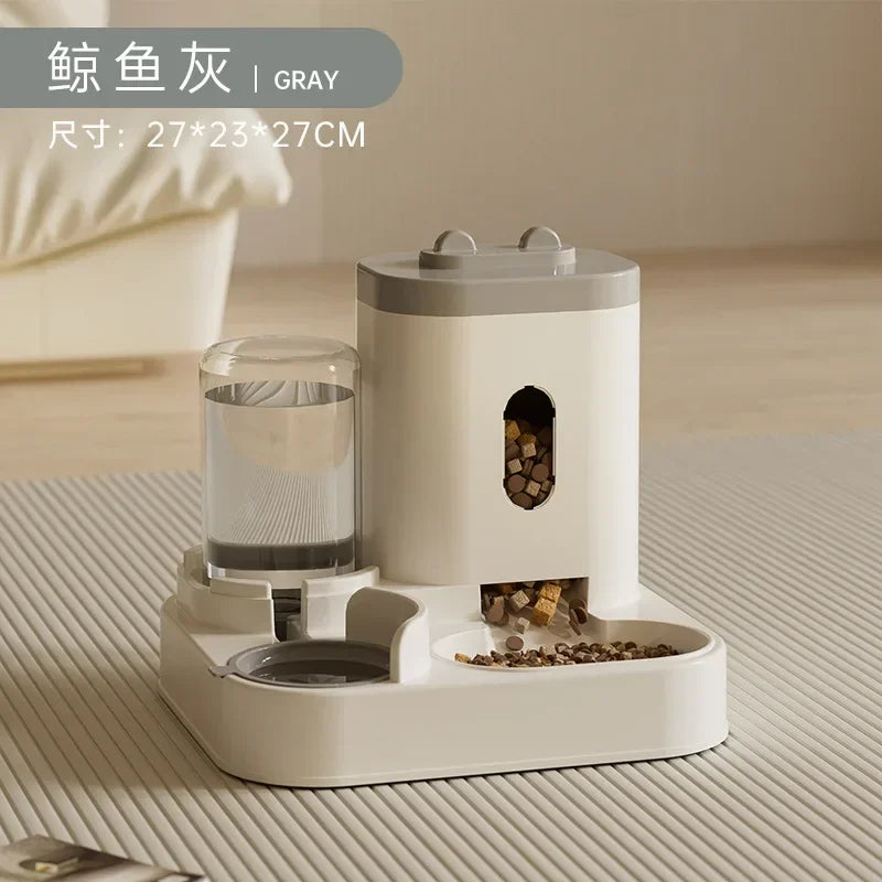 Automatic Pet Feeder & Water Fountain – Large Capacity Food Storage Dispenser for Dogs & Cats