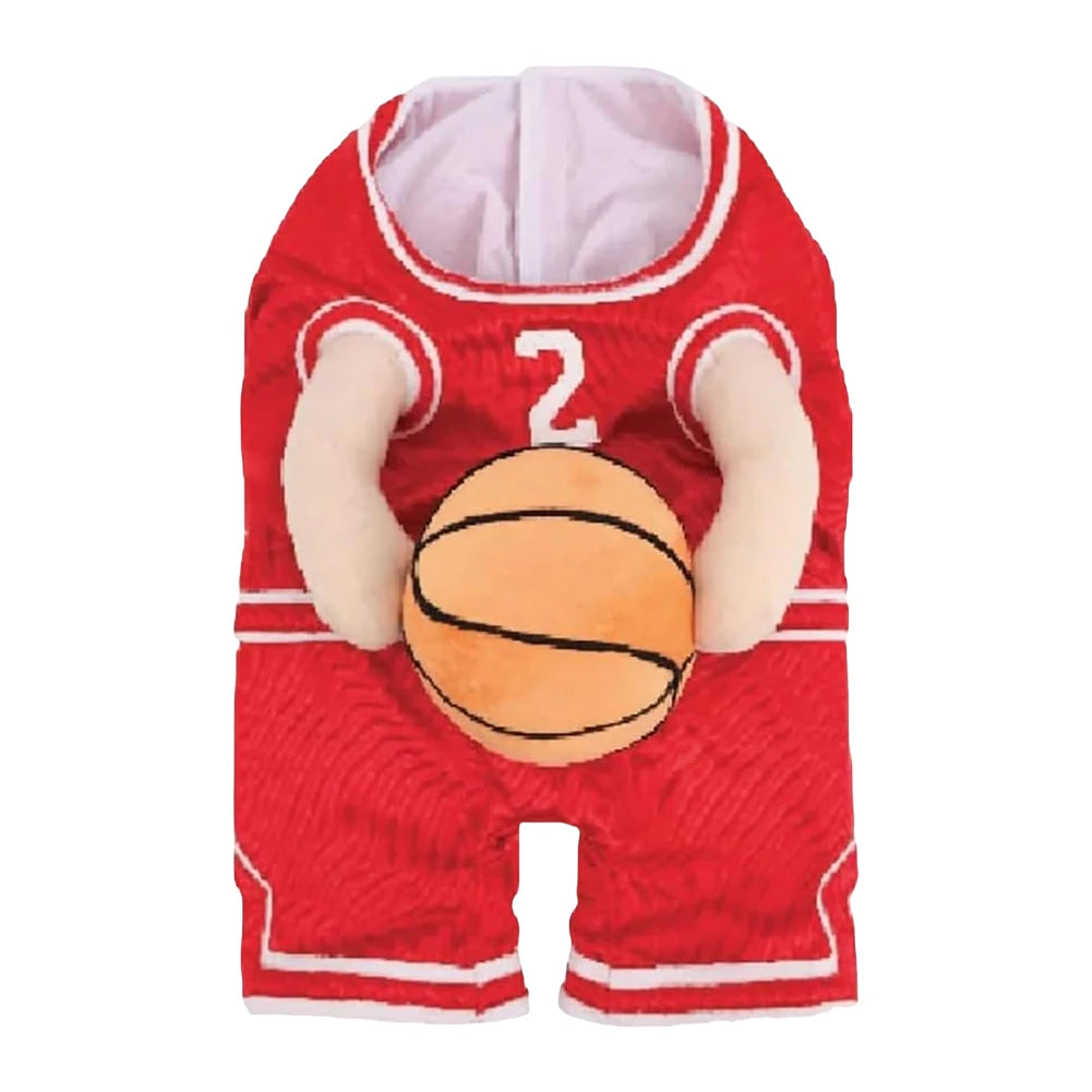 Dog Basketball Player Costume – Funny Sports Outfit with Ball for Halloween & Christmas