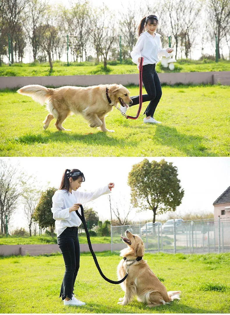 Comfort-Strong 5-Foot Braided Dog Leash – Durable & Comfortable Lead for Training and Daily Walks