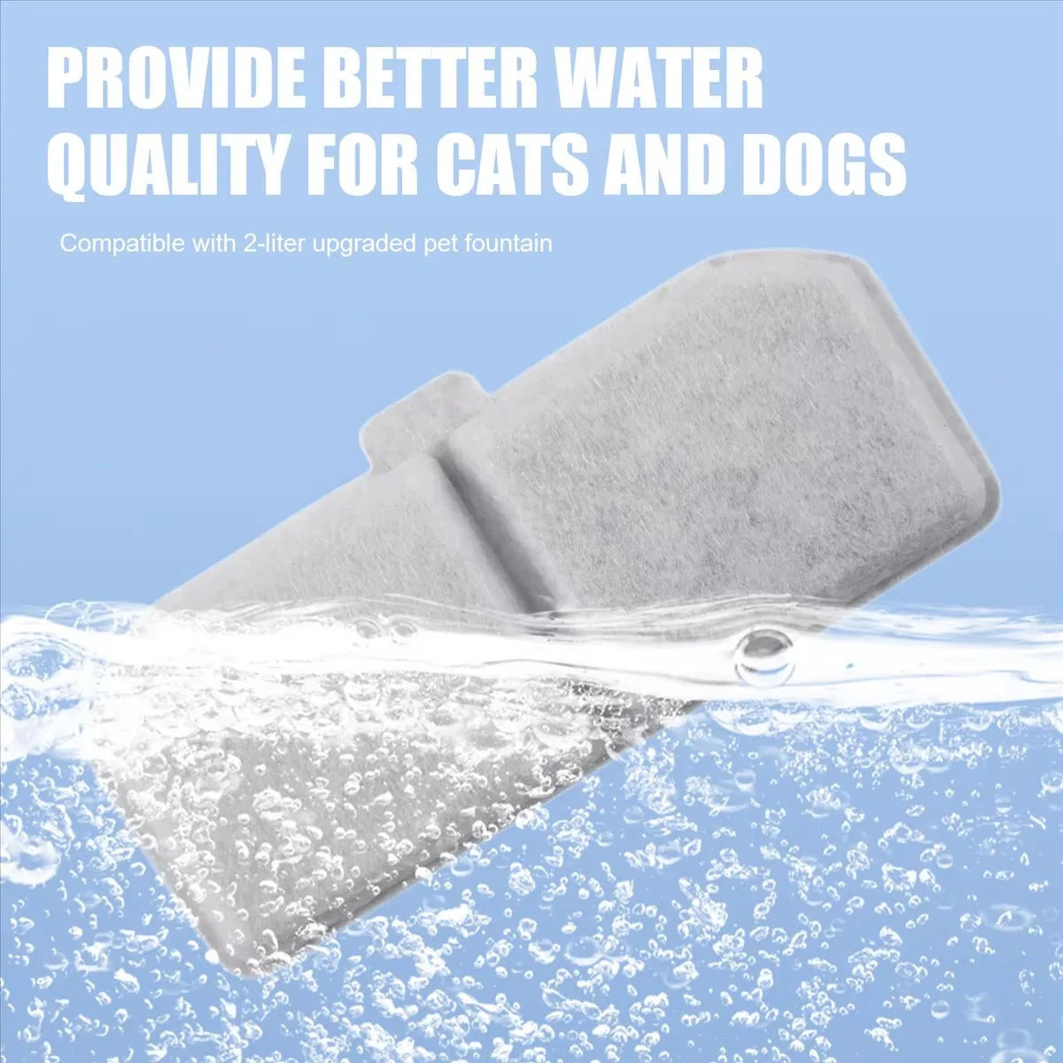 Cat Water Fountain Activated Carbon Replacement Filters – Coconut Shell Carbon & Resin Pet Water Dispenser Filter Elements