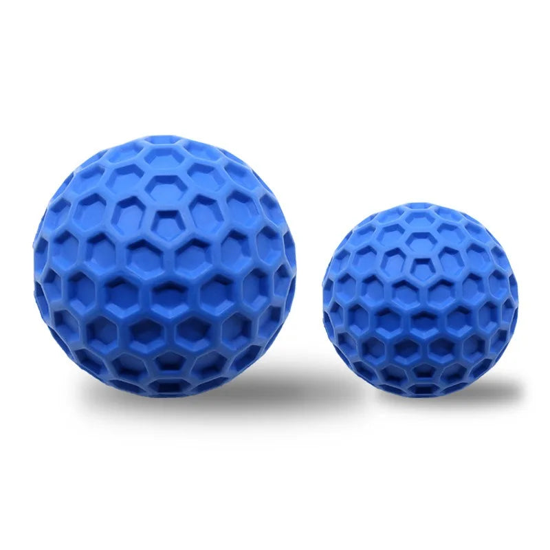 Bite-Resistant Honeycomb Ball Dog Toy – Interactive Rolling Toy with Sound for Teeth Cleaning & Chewing