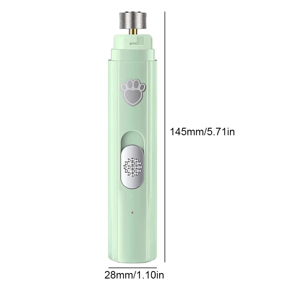 Electric Dog Nail Grinder – USB Rechargeable Pet Nail Clipper & Trimmer with Polisher Wheel for Dogs & Cats