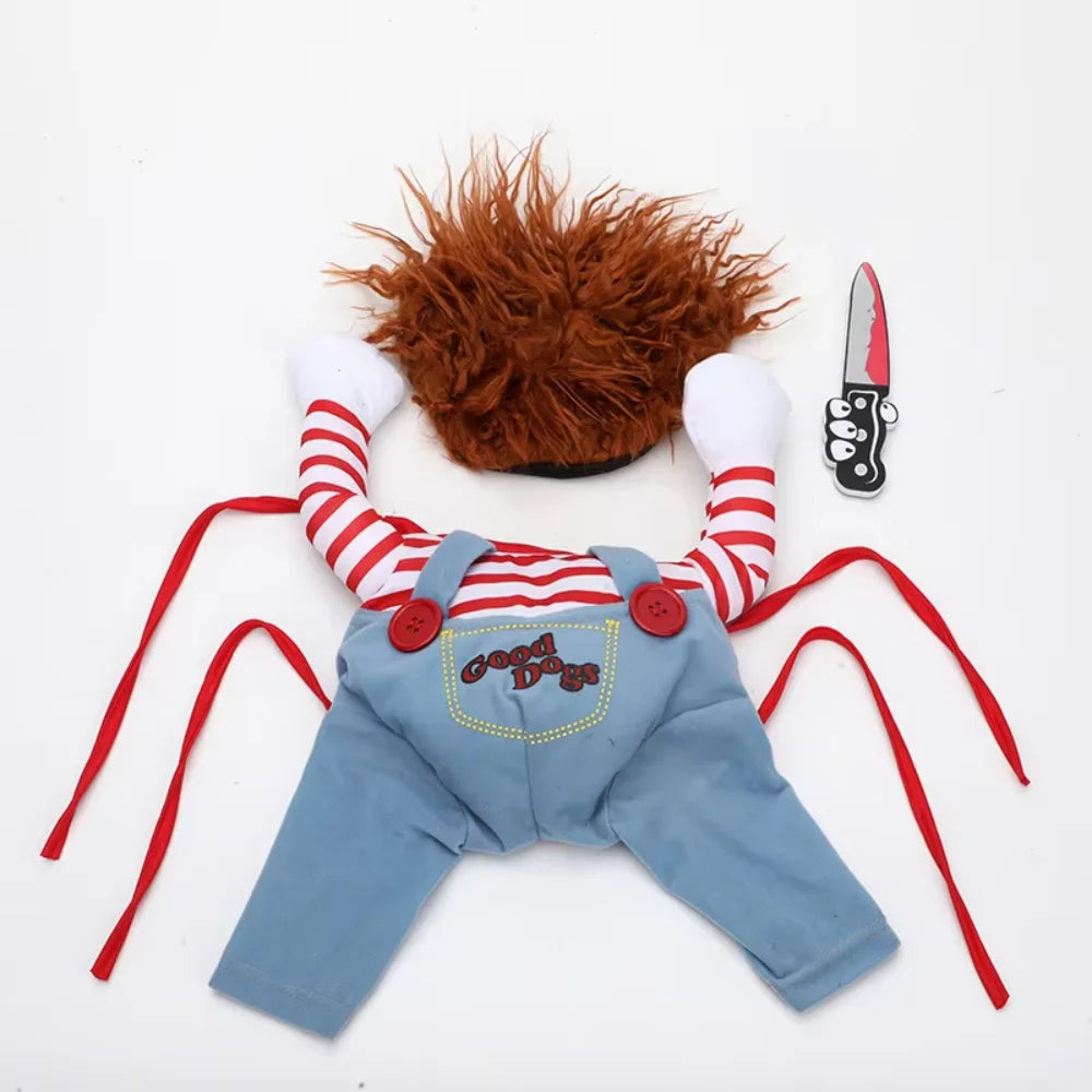 Pet Chucky Costume – Funny Halloween Dog & Cat Cosplay Outfit