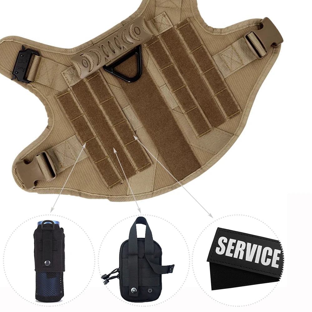 Large Dog Harness & Leash Set – Training Vest for German Shepherds, Malinois & Big Dogs
