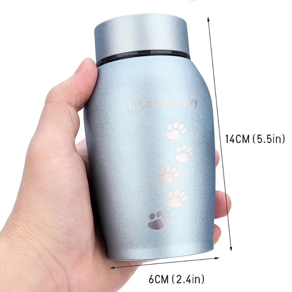 Multi-Colored Stainless Steel Pet Cremation Urn – Sealed Memorial Jar for Dog, Cat, Bird & Small Animal Ashes, Pet Loss Souvenir