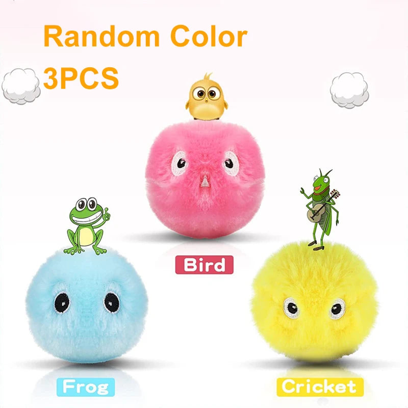 Automatic Interactive Plush Cat Toy – Electric Ball with Random Sounds for Boredom Relief & Exercise