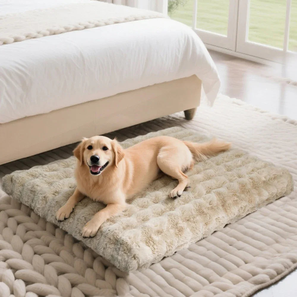 Ultra Plush Dog Bed – Soft Washable Pet Cushion Mattress for Large Dogs & Puppies
