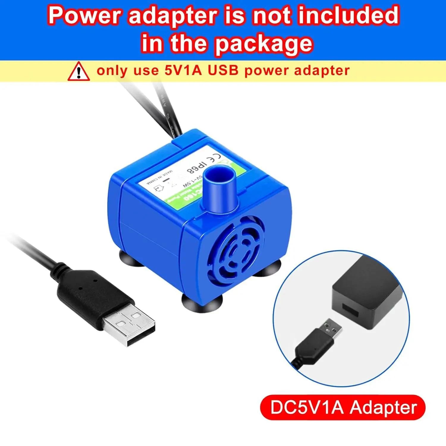 Replacement Water Pump for Cat Water Fountain with LED Light – USB Pet Dispenser Motor for Cats & Dogs