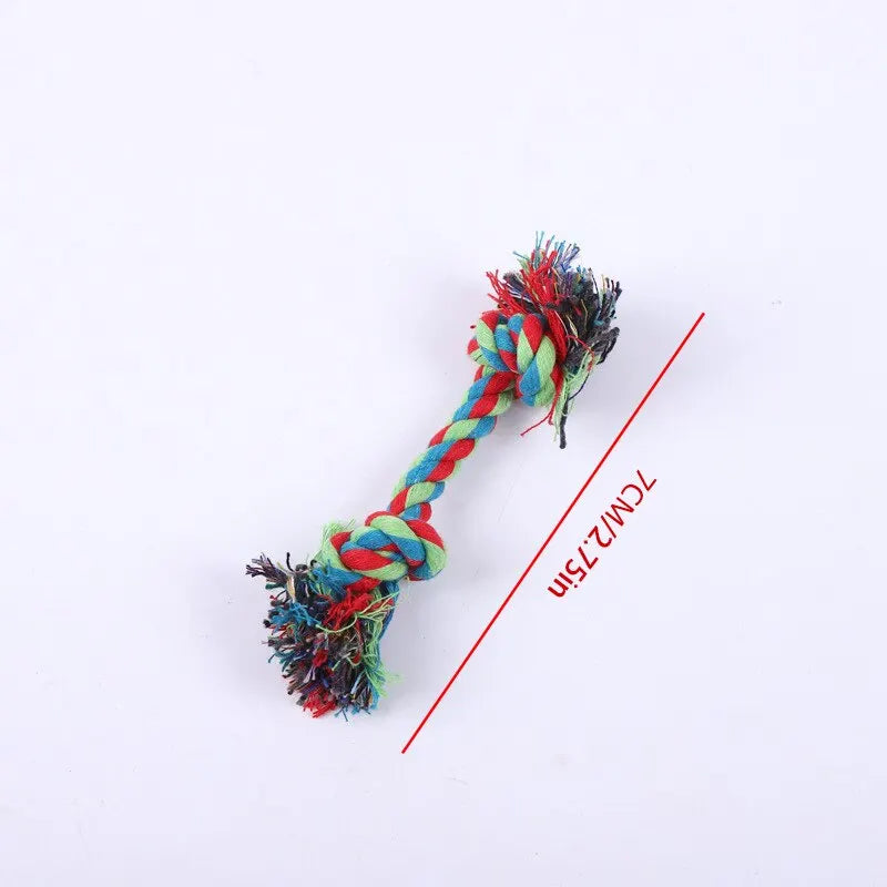 Dog Chew Toy – Bite-Resistant Cotton Rope Knot for Small Dogs and Puppies