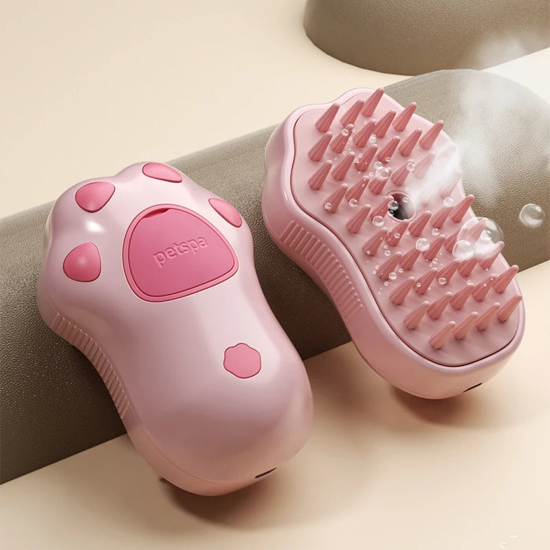 3-in-1 Steamy Pet Grooming Brush – Electric Spray Cat & Dog Hair Comb with Steam, Massage & Loose Hair Removal