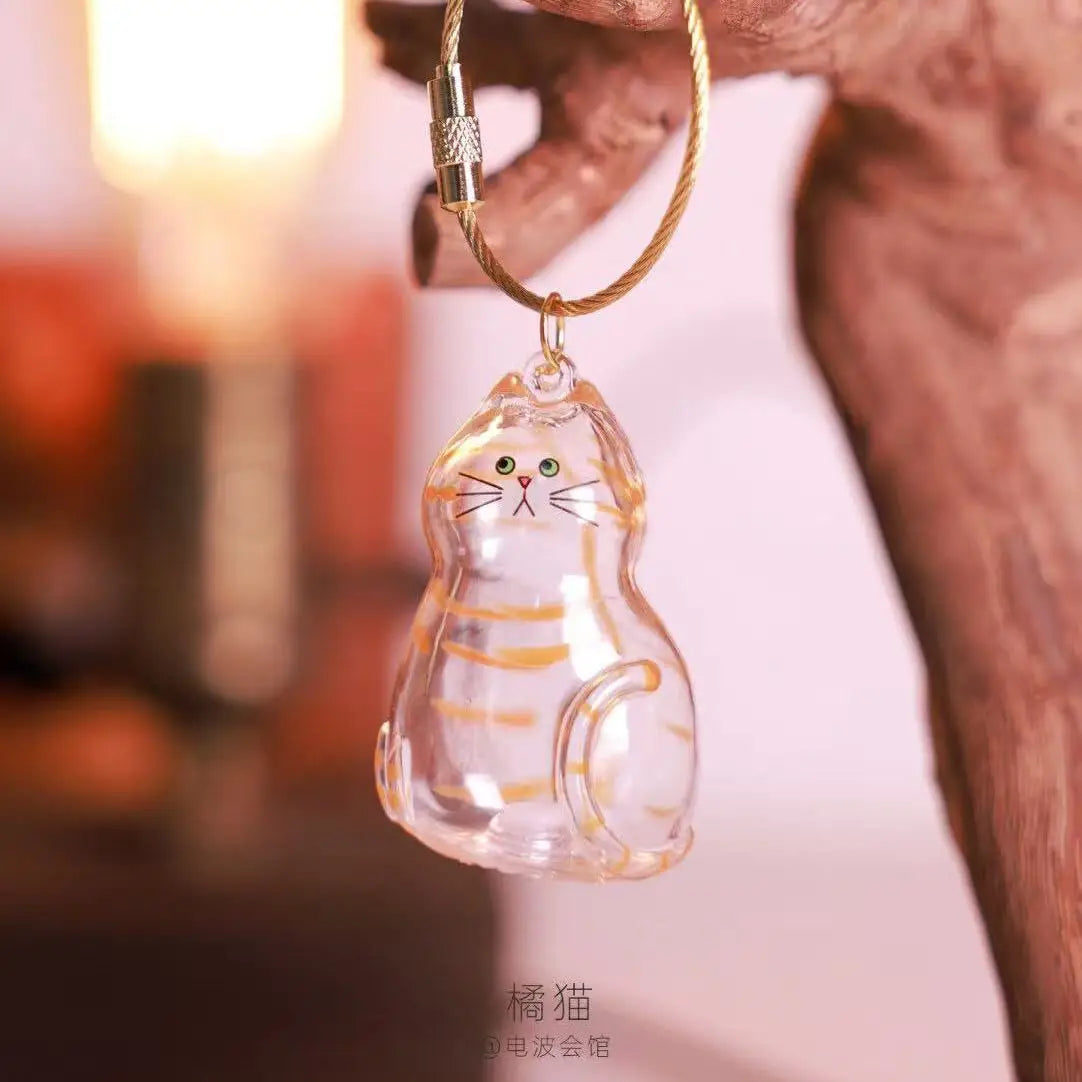 Pet Hair Memorial Keepsake Bottle Keychain – Cat & Dog Hair Memory Jar Urn for Pet Lovers
