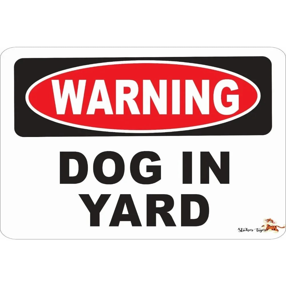 šā𦺠"WARNING DOG IN YARD" ā Durable Aluminum Metal Sign