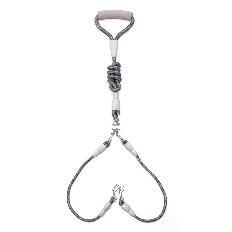 150cm Strong Dual Dog Leash – Soft Handle Pet Leash for Small, Medium & Large Dogs