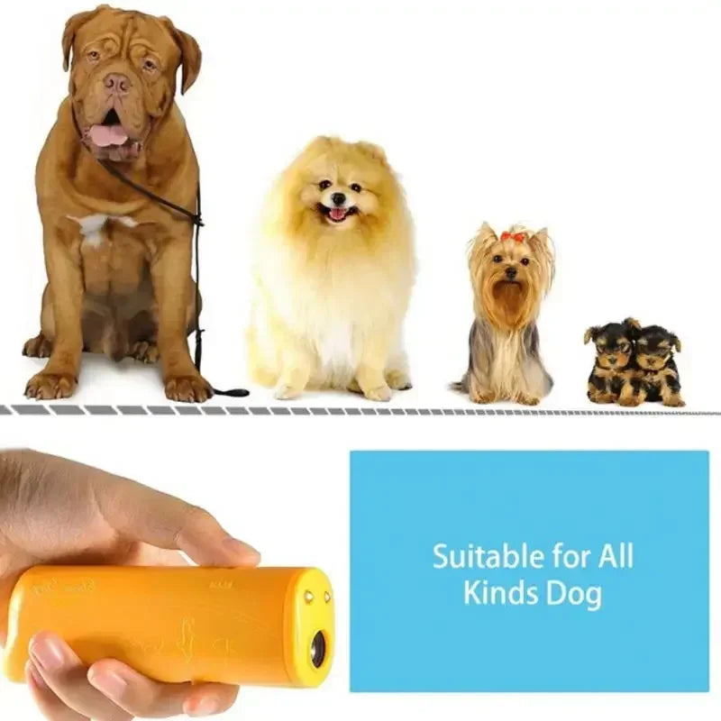 Double Ultrasonic Dog Bark Control Device – High Power Anti-Bark Repeller & Training Tool (Battery-Free)