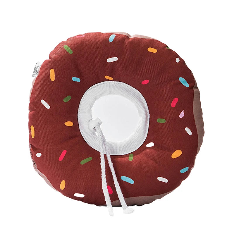 Cute Donut Cat Recovery Collar – Adjustable Soft E-Collar for Cats & Small Dogs