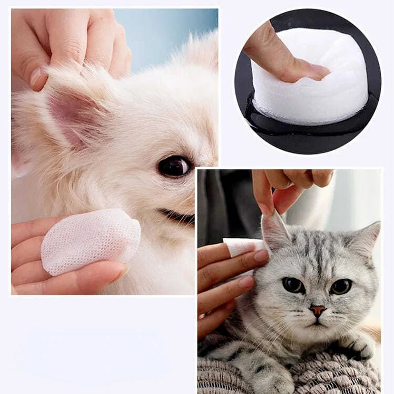 130pcs Pet Eye Wipes – Tear Stain Remover & Gentle Cleaning for Dogs & Cats