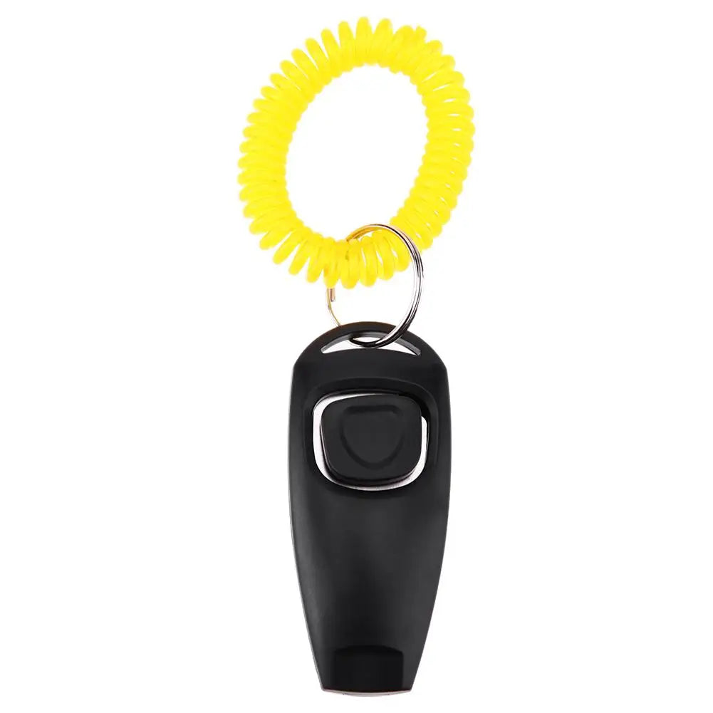 Pet Training Clicker & Whistle Combo – Sound-Based Training Aid with Key Ring for Dogs and Cats