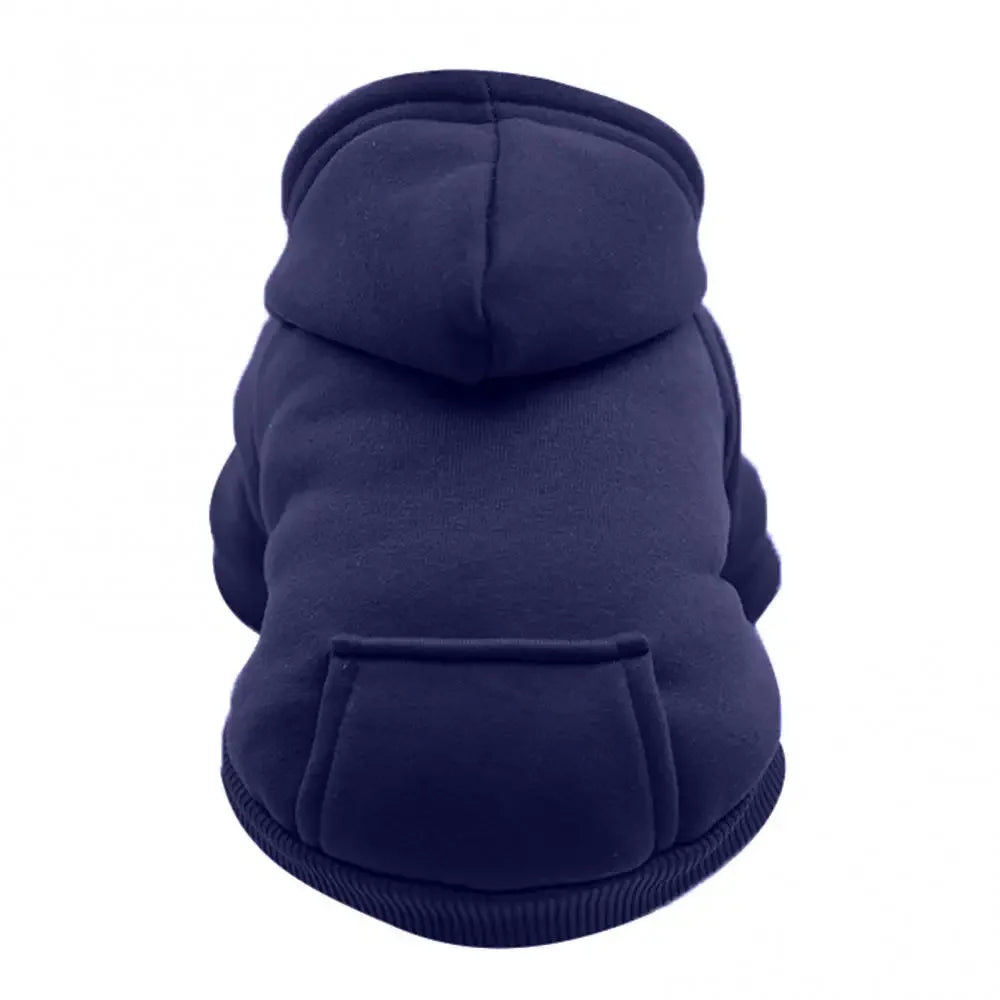 Puppy Pet Hooded Sweatshirt – Two-Legged Autumn/Winter Outfit with Pocket for Cats & Dogs