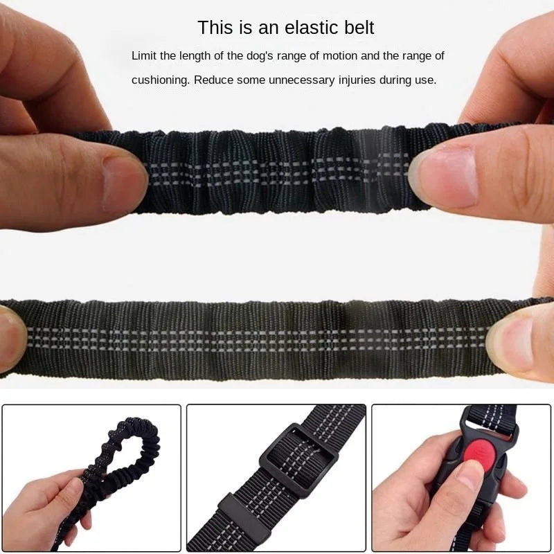 Hands-Free Dog Leash with Waist Belt – Adjustable for Walking, Running & Jogging