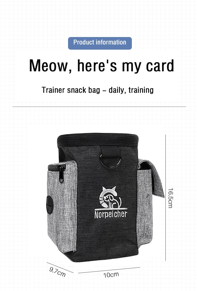 Dog Training Waist Bag – Multi-Functional Outdoor Treat Pouch with Fanny Pack Design for Pet Training, Walking & Rewards