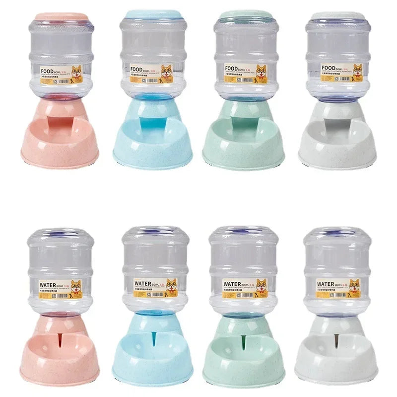 Automatic Dog & Cat Feeder with Water Bottle – 2-in-1 Pet Feeding & Drinking Station