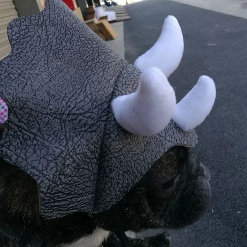 Triceratops Dinosaur Pet Hat – Costume Headgear for Cats & Dogs