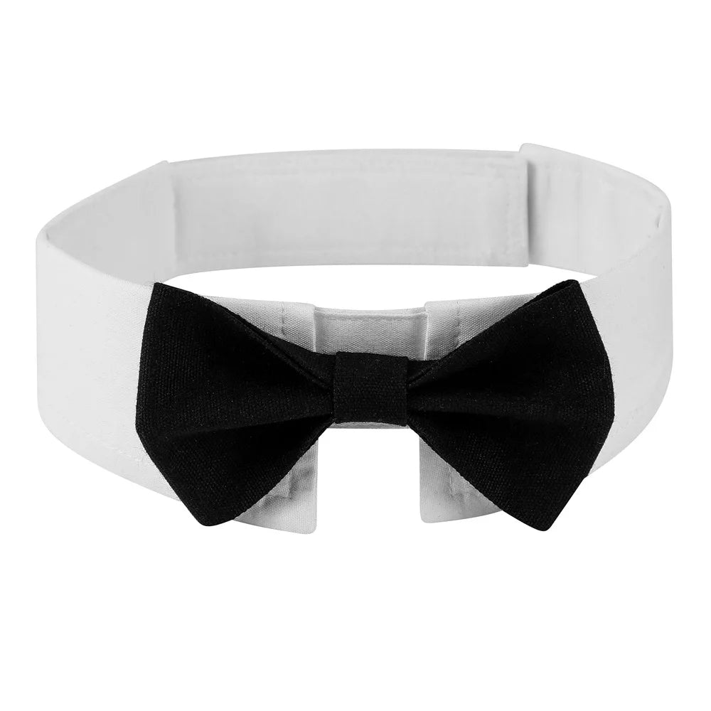 Sucado Adjustable Formal Necktie Tuxedo Bow Tie Collar – Elegant Pet Accessory for Dogs & Cats (Wedding, Holiday, Party)
