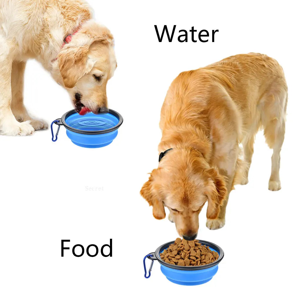 Collapsible Silicone Pet Bowl – Portable Food and Water Dish for Travel, Camping, and Outdoor Use