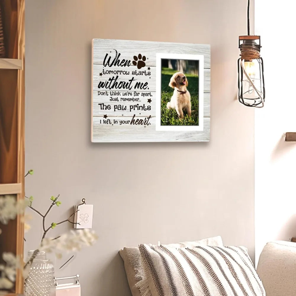 Dog Memorial Picture Frame – 4x6 Pet Loss Sympathy Photo Frame, Pet Memory Frame for Dogs & Cats, Remembrance Keepsake Gift