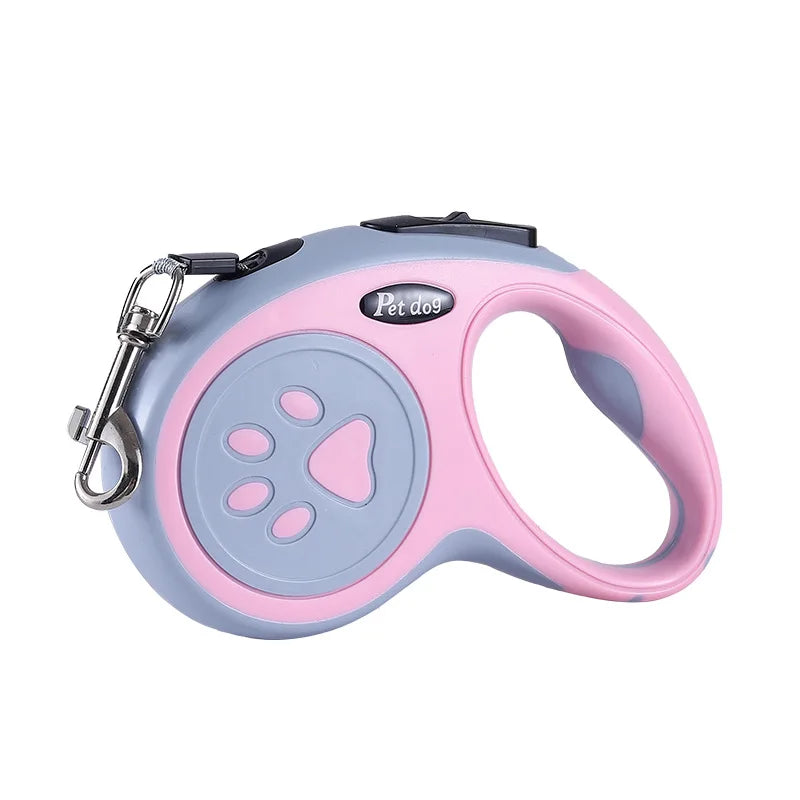 3m / 5m Nylon Retractable Dog Leash – Automatic Durable Cat & Puppy Lead for Walking, Running & Training with Anti-Tangle Design