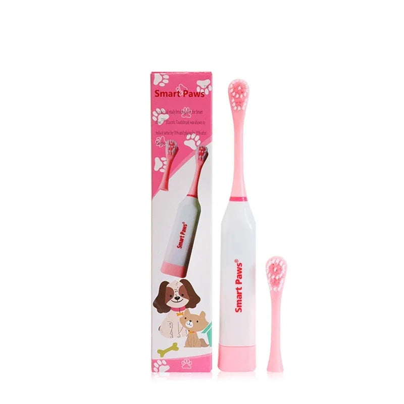Electric Dog Toothbrush – Non-Slip Handle Oral Care Brush for Pets
