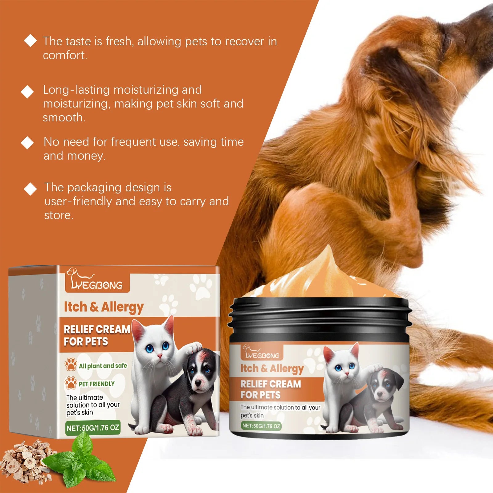 Yegbong Pet Skin Care Cream – Soothing Relief for Itching, Warts, and Ringworm